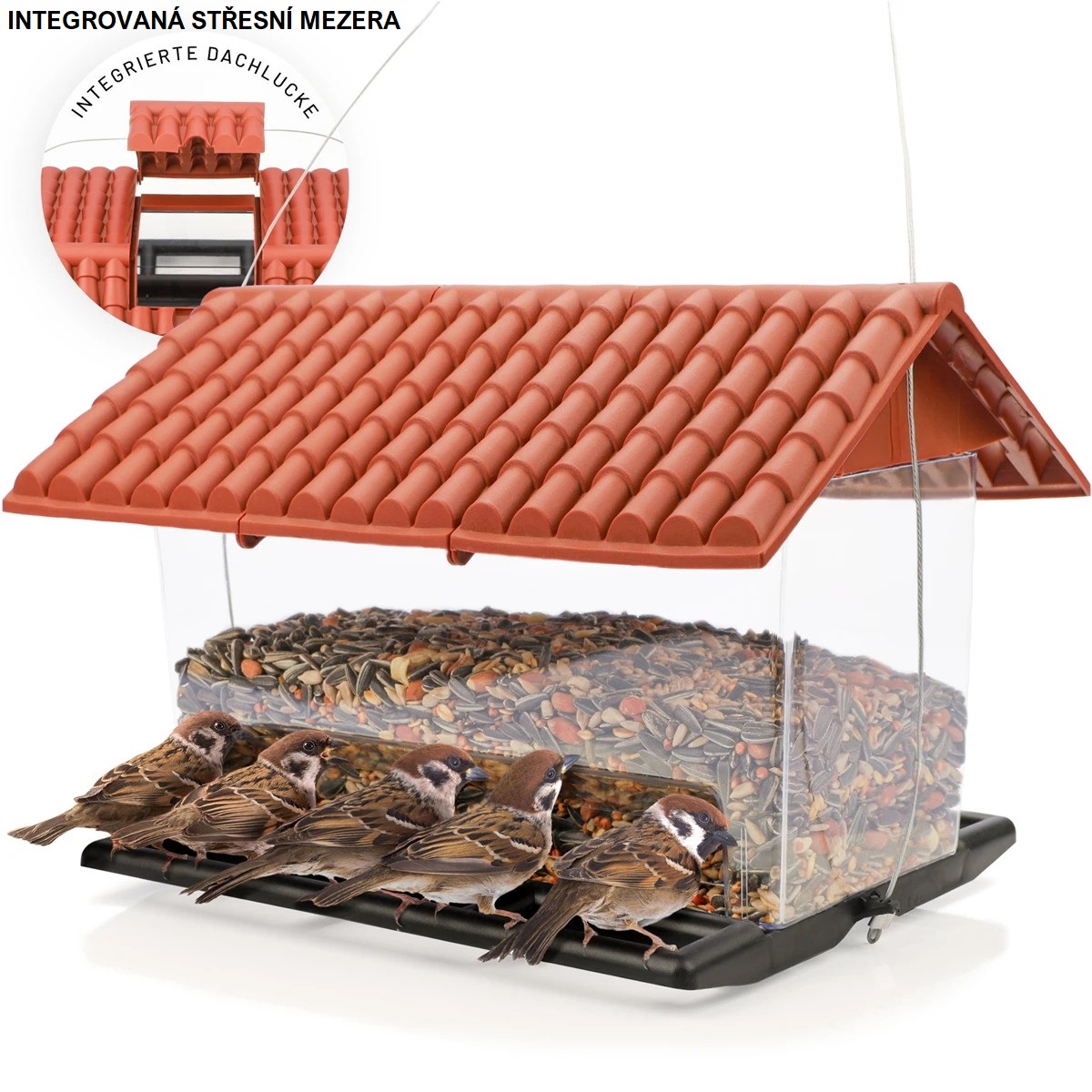 REAVET Krmná stodola s extra vysokou kapacitou podávání (s extra objemnou nádobkou na krmivo)