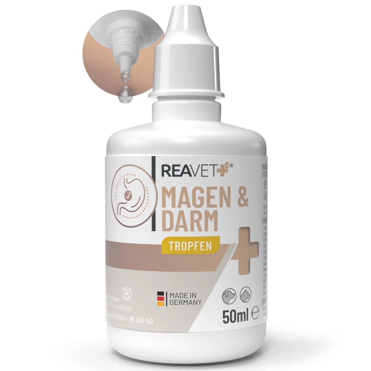 REAVET Kapky na žaludek a střeva pro psy a kočky (50 ml)