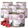 feines menue fuer katzen huhn mit ente himbeeren 6 x 200g