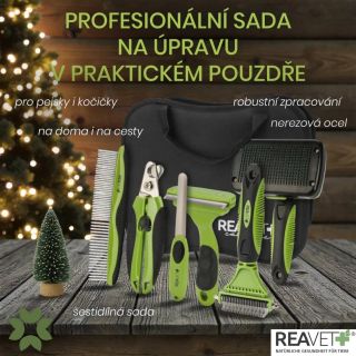 PROFESIONÁLNÍ SADA na úpravu v praktickém pouzdře od firmy ReaVet🌱 Pro pejsky i kočicky🐈🐕. Na doma i na cesty. Nerezová...