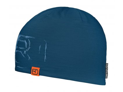 Čepice Ortovox 120 Tec Logo Beanie - modrá