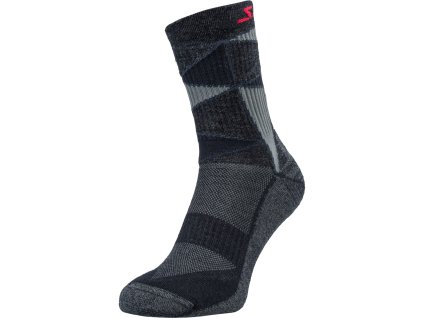 Unisex ponožky Silvini UA1745 Vallonga (Velikost 34-35, Barva black-red)