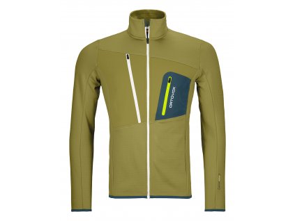 Pánský Fleece Ortovox Fleece Grid Jacket - zelený