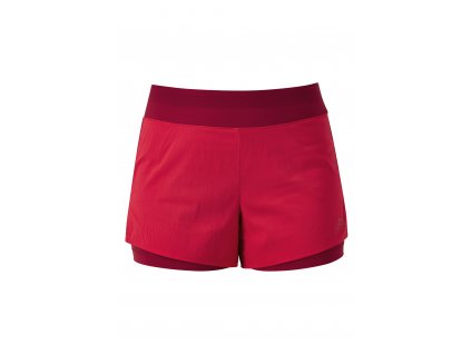Dámské Kraťasy Mountain Equipment W's Dynamo Twin Short - červené (Velikost L, Barva červená)