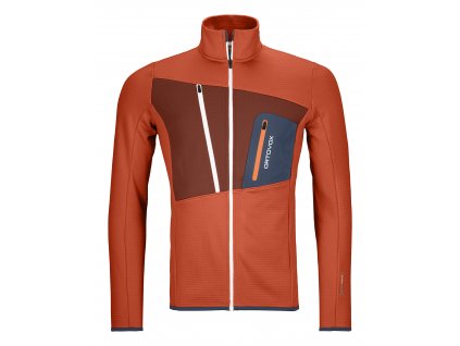 Pánský Fleece Ortovox Fleece Grid Jacket - zelený