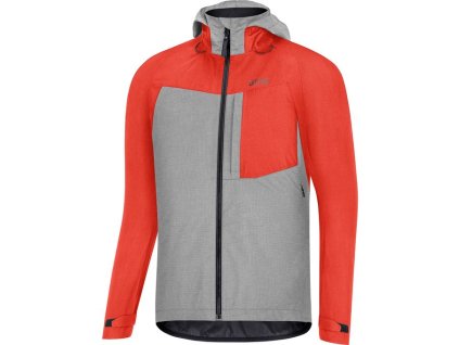 Cyklistická bunda GORE C5 GTX Trail Hooded Jacket - červená