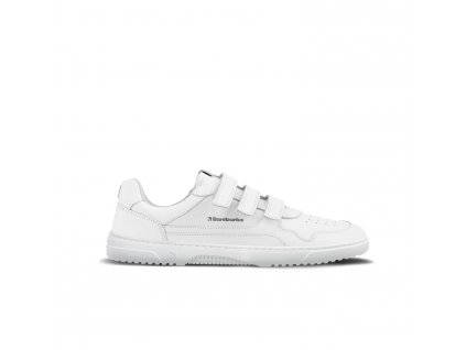 Barefoot tenisky Barebarics Zing Velcro - All White - Leather