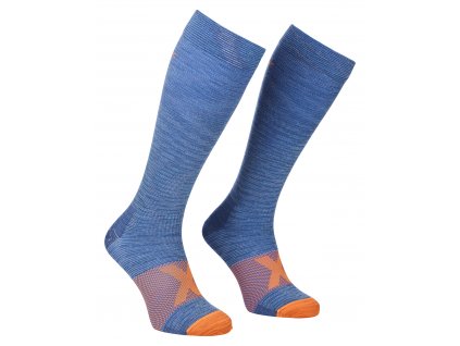 Pánské  Ponožky Ortovox Tour Compression Long Socks (Barva Safety Blue, Velikost 45-47)