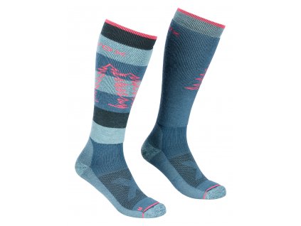 Dámské Ponožky Ortovox W's Free Ride Long Socks (Barva Pacific Green, Velikost 42-44)