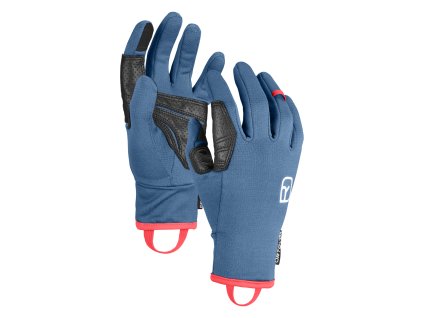 Dámské Rukavice Ortovox W's Fleece Light Glove (Velikost XS, Barva modrá)