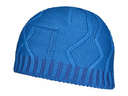Čepice Ortovox Merino Tangram Knit Beanie (Velikost Uni, Barva modrá)