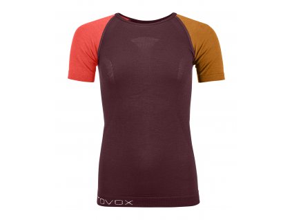 Dámské Termoprádlo Ortovox W's 120 Competition Light Short Sleeve (Velikost XL, Barva vínová)