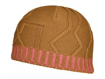 Čepice Ortovox Merino Tangram Knit Beanie (Velikost Uni, Barva oranžová)