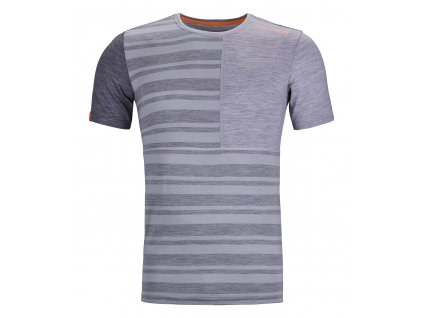 Termoprádlo Ortovox 185 Rock'n'Wool Short Sleeve (Velikost S, Barva šedá)