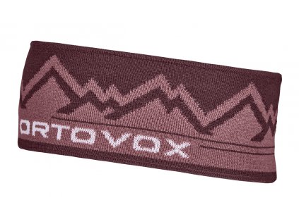 Čelenka Ortovox Peak Headband (Velikost Uni, Barva vínová)