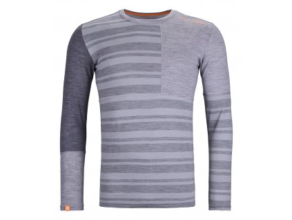 Termoprádlo Ortovox 185 Rock'n'Wool Long Sleeve (Velikost M, Barva šedá)