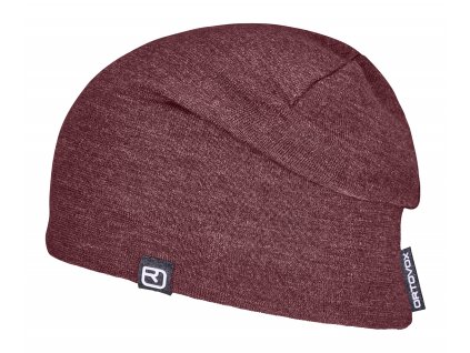 Čepice Ortovox Wonderwool Beanie (Velikost Uni, Barva vínová)