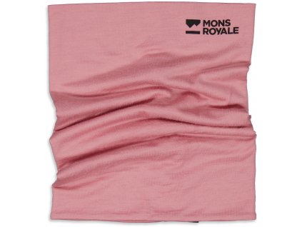 Merino nákrčník MONS ROYALE DOUBLE UP NECKWARMER dusty pink