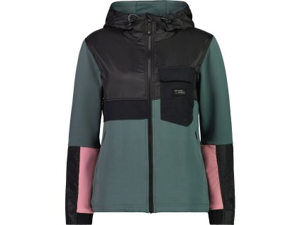 Merino mikina MONS ROYALE DECADE MID HOODY burnt sage / black (Velikost M)