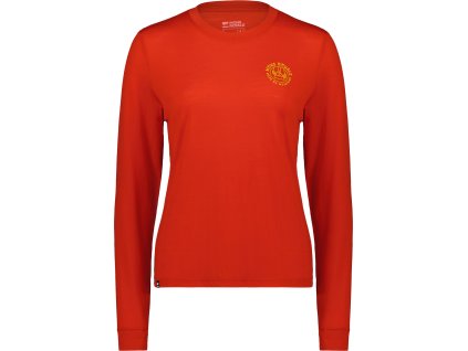 Merino triko MONS ROYALE ICON RELAXED LS retro red (Velikost L)