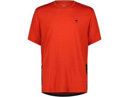 Merino triko MONS ROYALE TARN MERINO SHIFT T-SHIRT retro red / black (Velikost XL)