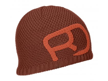 Čepice Ortovox Rock'n'Wool Beanie (Barva Clay Orange, Velikost M)
