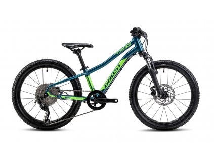 Dětské kolo GHOST Kato 20 Full Party Dirty Blue/Lime Gloss (Velikost 20")