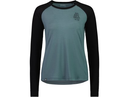 Merino triko MONS ROYALE ICON RAGLAN WMNS burnt sage / black