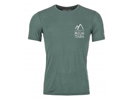 Pánské  Tričko Ortovox 120 Cool Tec Mountain Duo Ts (Velikost S, Barva zelená)