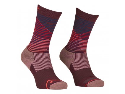 Dámské Ponožky Ortovox W's All Mountain Mid Socks (Velikost 39-41, Barva vínová)