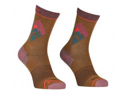 Dámské Ponožky Ortovox W's Alpine Light Compression Mid Socks (Velikost 39-41, Barva hnědá)