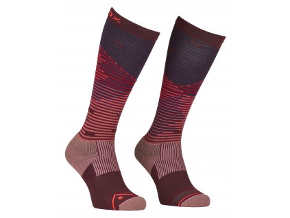 Dámské Ponožky Ortovox W's All Mountain Long Socks (Velikost 35-38, Barva vínová)
