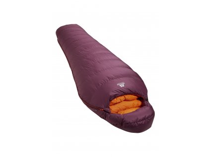 Spacák Mountain Equipment W's Classic Eco 750 Long (Velikost LZ, Barva vínová)