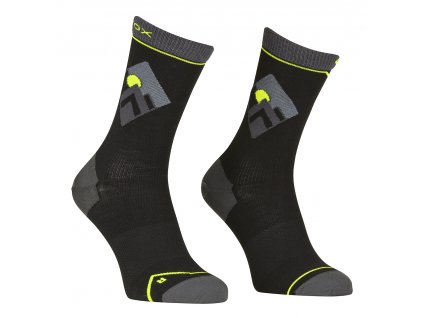 Pánské  Ponožky Ortovox Alpine Light Compression Mid Socks (Velikost 45/47, Barva černá)