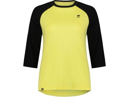 Merino triko MONS ROYALE TARN MERINO SHIFT RAGLAN 3/4 WMNS black / limelight (Velikost S)
