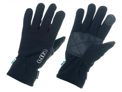 2117 BORGA - unisex microfleecové rukavice - Black