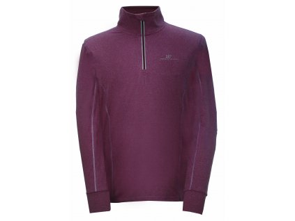 2117 EKUDDEN - pánská powerfleece mikina 1/2 zip - Wine red