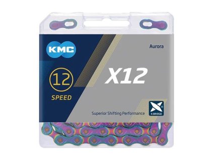 ŘETĚZ KMC X12 AURORA MODRÝ BOX