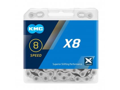 ŘETĚZ KMC X8 BOX STŘÍBRNÝ