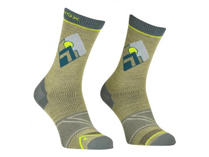 Pánské  Ponožky Ortovox Alpine Light Compression Mid Socks (Velikost 42/44, Barva žlutá)