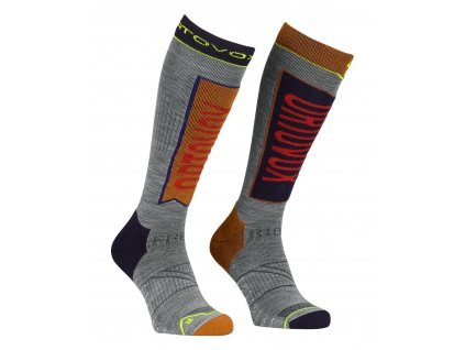 Pánské  Ponožky Ortovox Freeride Long Socks Men's (Velikost 42-44 EU, Barva Clay Orange)