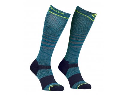 Pánské  Ponožky Ortovox Ski Tour Light Compression Long Socks Men's (Velikost 45-47, Barva Petrol Blue Blend)