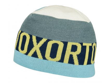 Čepice Ortovox Patchwork Beanie (Velikost Onesize, Barva Ice Waterfall)
