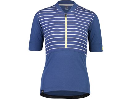 Merino triko MONS ROYALE CADENCE HALF ZIP ink stripe