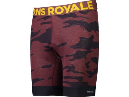 Bajková merino vložka MONS ROYALE ENDURO BIKE SHORT LINER WMNS chocolate camo (Velikost XS)