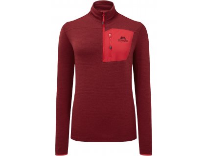 Dámské Tričko Mountain Equipment Lumiko Zip T-shirt Women's (Velikost XS, Barva Rhubarb/Capsicum)