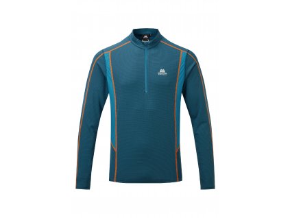Pánské  Tričko Mountain Equipment Ignis Long Sleeve Zip T-shirt Men's (Velikost S, Barva Majolica/Alto Blue)