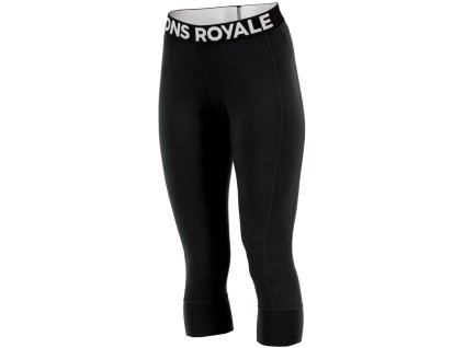 Legíny MONS ROYALE CASCADE MERINO BASE LAYER 3/4 LEGGING WMNS black (Velikost S)