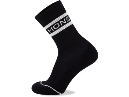 Merino ponožky MONS ROYALE SIGNATURE CREW SOCK black / white