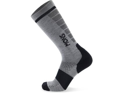 Merino ponožky MONS ROYALE PRO LITE MERINO SNOW SOCK grey marl